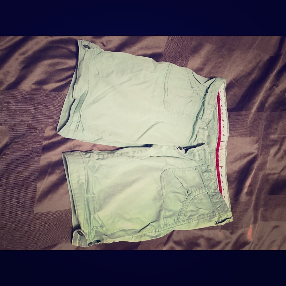 Light teal shorts